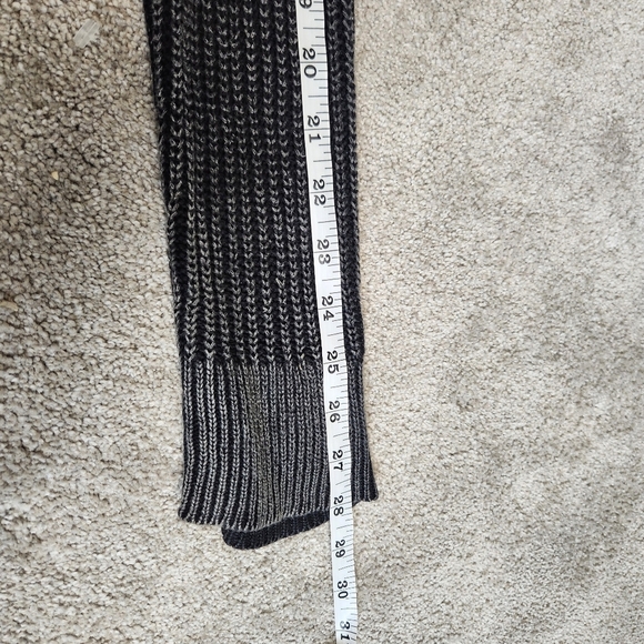 Y2K Charcoal Crochet Knit Cardigan Sweater Whimsigoth Dark Fairy Size M Witchy - Picture 12 of 16